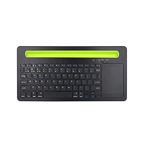Teclado BT, Baugger Teclado BT com Touchpad Teclado recarregável sem fio com função de emparelhament