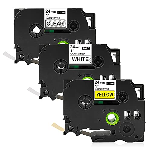 �݊� �u���U�[�H�� TZe-151 �����ɍ��� TZe-251 ���ɍ��� TZe-651 ���ɍ��� 24mm�� ����8m �s�[�^�b�` P-touch �ėp �e�[�v�J�[�g���b�W 3�Z�b�g �iTZe-151�ETZe-251�ETZe-651�E�e1�j