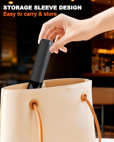 Image of Rechargeable Milk Frother Handheld with Cover, Electric Drink Mixer with Stainless Steel Whisk - Portable Hand Frother Wand for Matcha Latte Cappuccino & Hot Chocolate