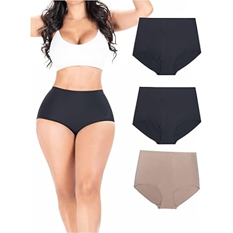 BE SHAPY 8520 x3 Pack Fajas Colombianas Seamless Tummy Control Body Shaper High Waist Underwear Panties Shapewear for Women Cover