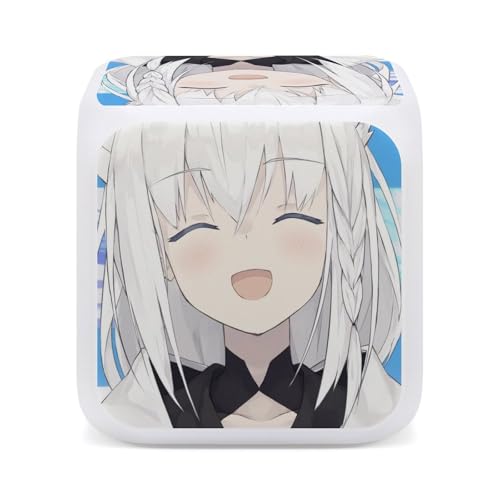 白上 フブキ 98目覚まし時計 置き時計 多機能 時間と温度の二重表示 電池式 学生 寝室やオフィスに最適