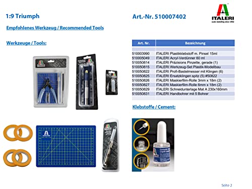 Carson 510007402 1: 9 Triumph Motorcycle