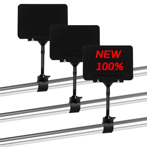 8 Pack Rotating Clip Pop Swivel Sign Rotatable Holding Clamp Sign Holder,4.1x5.5'' Acrylic Sign Holder with Clamp, Merchandise Sign Display Clip,Rotating Price Holder Display