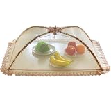 Food Cover Collapsible Tent Mesh for Indoor Outdoor Events Umbrella Dome Food Protector Cover, Lace