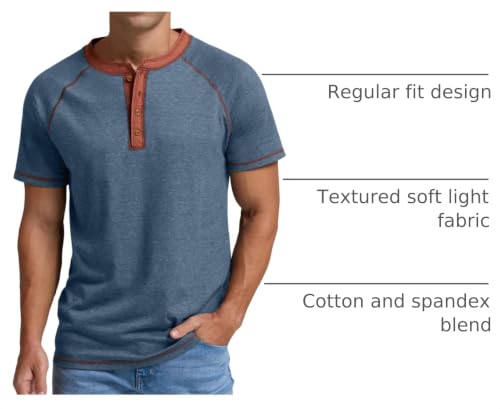 Image of Sailwind Mens Henley Long /Short Sleeve T-Shirt Cotton Casual Shirt
