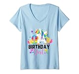 Photo Gallery donna unicorno dabbing 9° compleanno divertente ragazza compleanno grafica maglietta con collo a v Photo Gallery donna unicorno dabbing 9° compleanno divertente ragazza compleanno grafica maglietta con collo a v