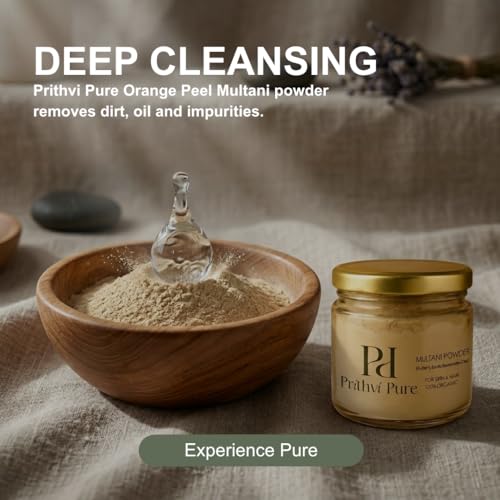 Image of Orange Peel Multani Mitti Face Pack 300g | Herbal Ayurvedic Clay for Oil Control, Tan Reduction & Clear-Looking Skin | For Face & Body Use