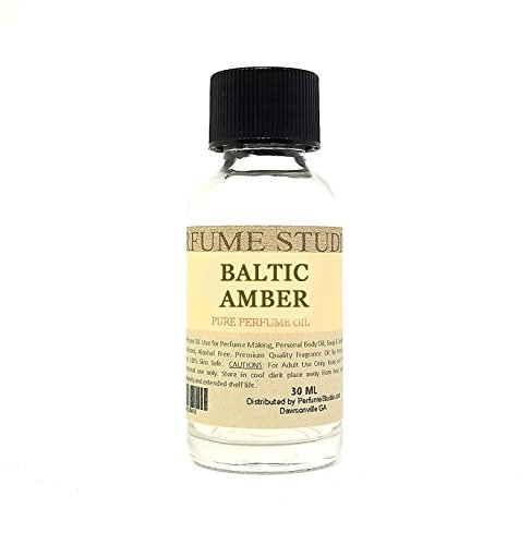 Baltic Amber Perfume Oil - an Oriental Scent with Majestic Accords White Sandalwood and Pure Amber Resins (30ML Clear Bottle)