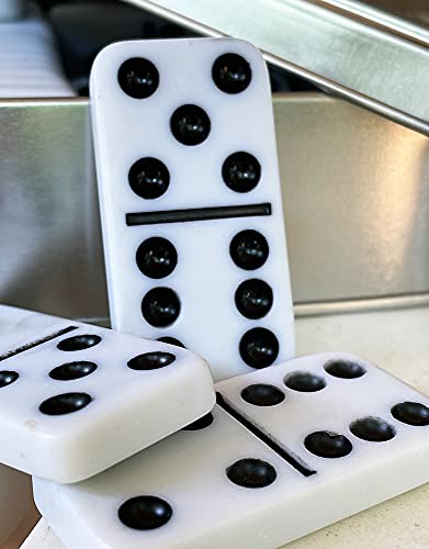 Double Six Dominoes en caja de lata miniatura 6