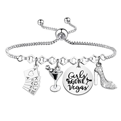 TIIMG Trip Gift Gone Vegas Bracelet Las Vegas Birthday or Bachelorette Vacation for Besties