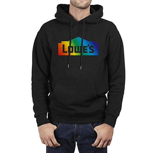 Men's Lowe's Gay Pride Rainbow Logo Casual Pullover Hoodie Classic Hooded Sweatshirt