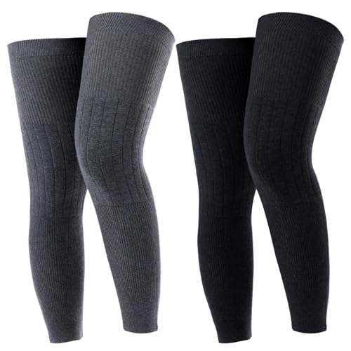 Design unisex: eleganti e funzionali, gli scaldamuscoli alti al ginocchio di colore neutro adattano a un'ampia gamma di misure di gambe, rendendoli accessori invernali adatti a tutti coloro che cercano calore e sostegno.
