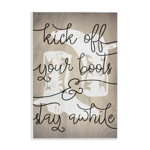 Southwestern Cowboy Boots Quote, 13 x 19 Inch Mounted Print on Wall Plaque