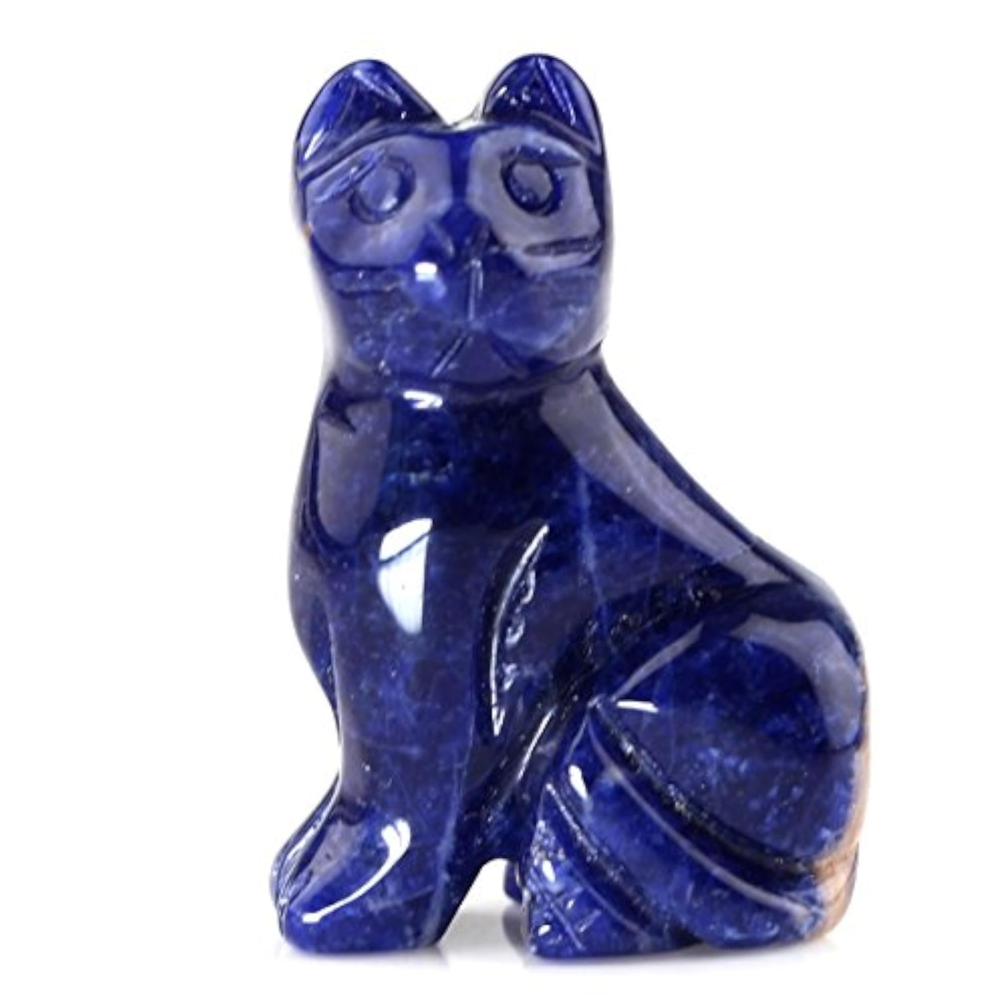 Carved Healing Crystals Gemstones Cat Figurine Statue
