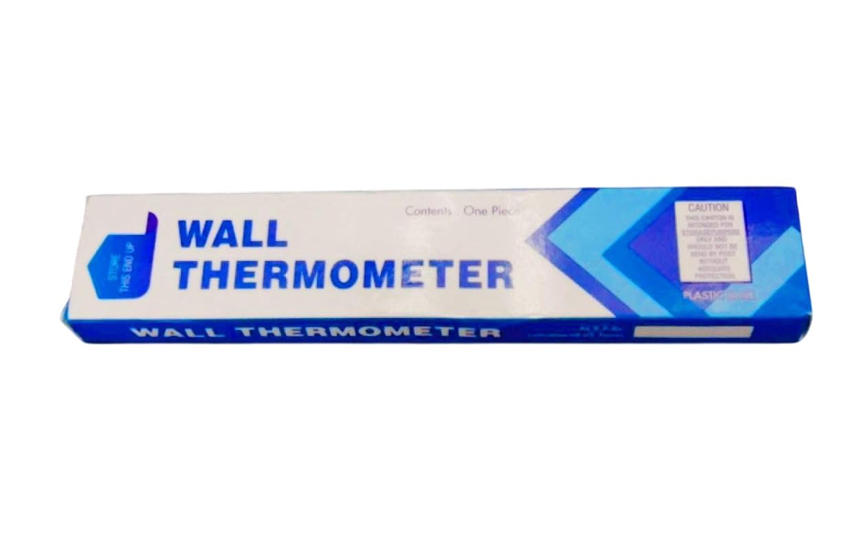 AI-Wall Thermometer/Wall Mounting Room Thermometer/Plastic Base With Hook/Durable, Accurate and Lightweight Thermometer/Easy Operation Durable Thermometer with C & F Scale & High Accuracy 1