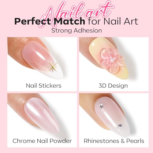 Image of modelones Gel Top Coat and Base Gel Polish, 3 PCS Clear Glossy and Chrome Proof Matte Top Coat No Wipe, Base Coat Nail Polish Upgrade Formula Pro Manicure Essential Kit Gift for Women Girls Starter