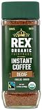 Rex Coffee Organic Fairtrade Natural Decaf Freeze-Dried Instant Coffee – Naturally Decaffeinated...