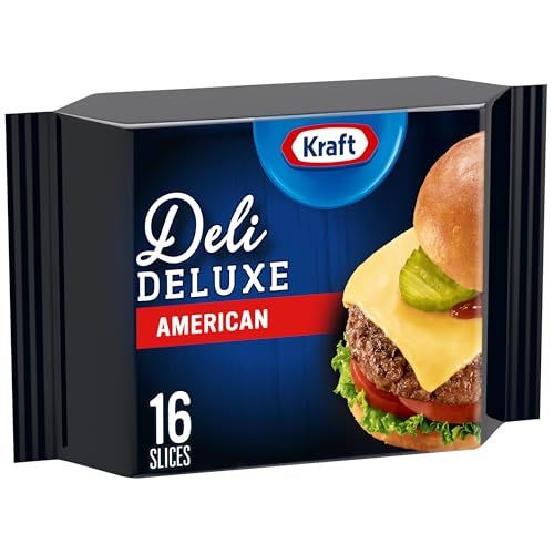 Kraft Deli Deluxe American Cheese Slices, 12 oz Pack, 16 Slices