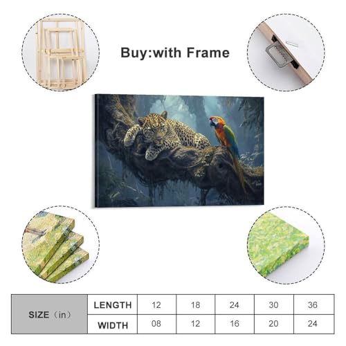 Tableau sur toile léopard pour raviver un mur blanc triste