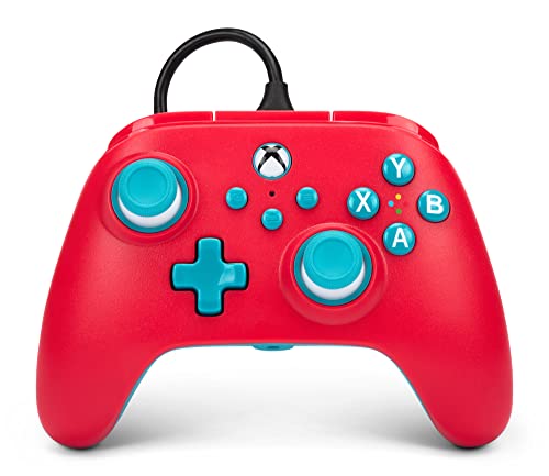 PowerA Nano Enhanced Wired Controller für Xbox Series X|S - Red Sky, tragbar, kompakt, Gamepad, Wired Video Game Controller, Gaming Controller, Works with Xbox One and Windows 10/11