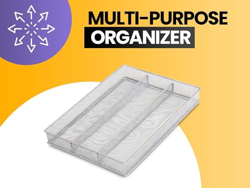 Mesh 5-part In-drawer Cutlery Organizer Kitchen Utensil Flatware Tray Model #196 - Thumbnail 5