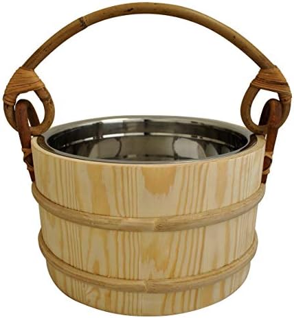 Northern Lights Group Pine Sauna Bucket - Stainless Steel Insert - 5L