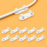 10 Pack Cable Clips for Desk Dual Cord Organizer Holders Wire Management Clips for Cable Storage