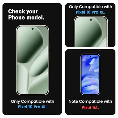 Image of ArmourPro Military-Grade Tempered Glass for Google Pixel 10 Pro XL - 9H Anti Scratch, Edge-to-Edge Coverage, HD Clarity, Smooth Touch, Case Friendly, Easy Installation Kit with Cable Protector