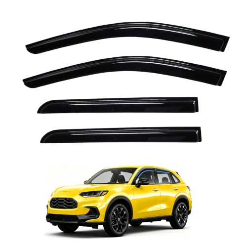 Image of HRV Rain Guard - Window Visors for Honda HR-V HRV 2023-2025 2026, Out-Channel Side Window Rain Guards for HR-V Accessories, 4PCS, Black, Car Accessories