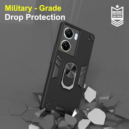 Image of NDCOM for Vivo V29e Back Cover New Model | Premium Vivo V29e 5G Back Cover with Kickstand Ring Holder