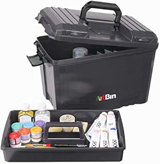 ArtBin 6917AB Sidekick XL Carrying Case, Portable Art & Craft Organizer with Handle, [1] Plastic Storage Case, Black