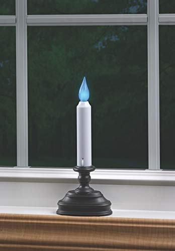 Xodus Innovations Fr1310A Battery Operated 8.5 Inch Flameless First Responder Window Candle With Dusk To Dawn Light Sensor And Selectable Blue Or White Led Flame Color, Aged Bronze/Black #TOP2