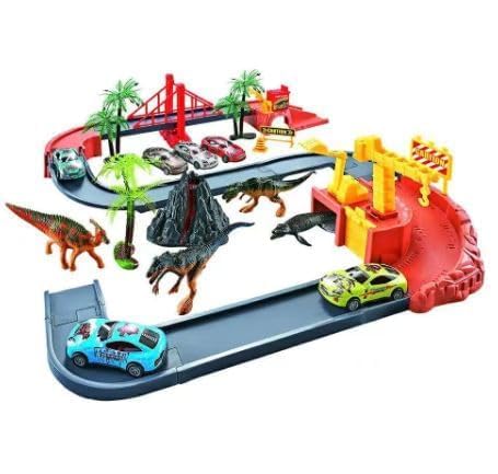 TOYVELLY DIY Racing Car Railway Slot Track Set | Self-Assemble Plastic Racing Car Toys for Kids Boys & Girls | Easy Building Car Track Toy 1