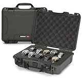 NANUK 910 Waterproof Watch Travel Case - 10 Slot Watch Briefcase, Impact-Resistant, Dustproof, Carry-On Approved, Premium Foam Interior, 14.3" x 11.1" x 4.7" - Made in North America (Olive)