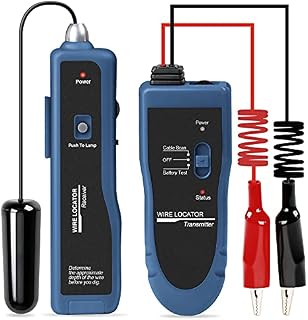KOLSOL Underground Wire Locator, Cable Tester F02 Pro for Locate Wires, Locate Control Wires Cables Pet Fence Wires, up to 3 Feet Deep 2000 Feet Length, Equiped with Rechargeable 1100mAh Battery