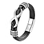 04.Genuine leather & silver infinity