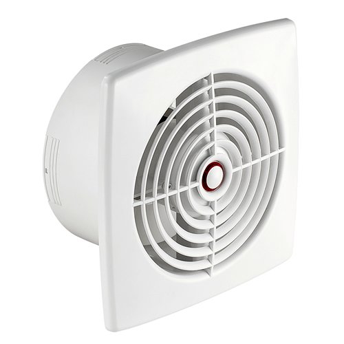 Awenta Retis WR125R Ø125mm Wall Mounted Extractor Fan - Electric Air Flow Fan for Home Use - Bathroom Extractor Fan with Timer and Motion Sensor - White