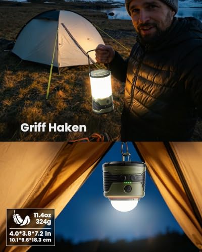 Glocusent Campinglampe Aufladbar mit Umgekehrtes Laden,130Std Camping Licht – Ansicht 4
