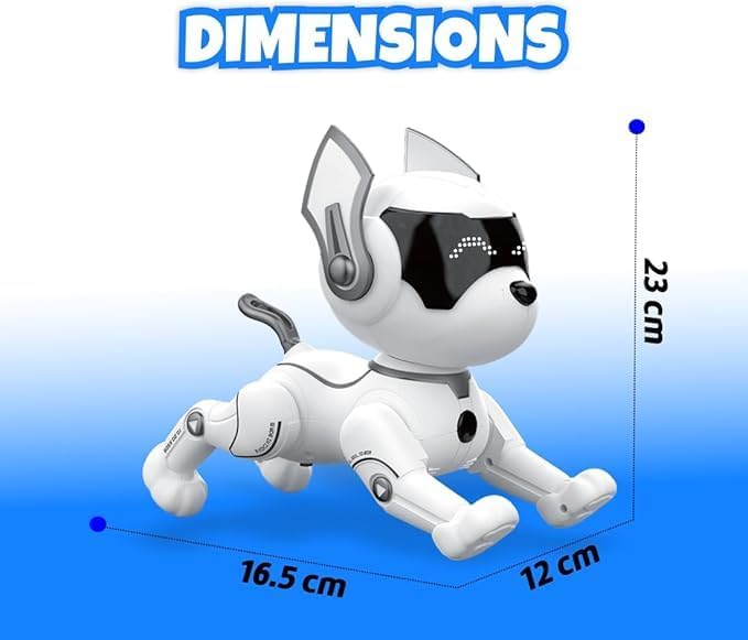 Miniatura 2 de Perro robótico con control remoto, juguete de interacción táctil, perro inteligente con modo de programación, perfecto para niños a partir de 3 años