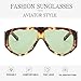ADE WU Trendy Aviator Sunglasses for Women Men Retro Vintage Fashion Luxury Thick Oversized Pilot Sun Glasses,2 Packs