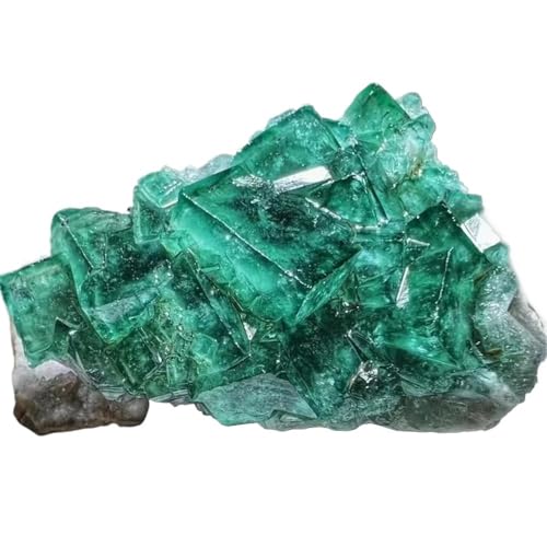 BYLSAGWHT 1pc 100-200g amas de cristaux fluorite verte Décoration la maison teintée bleu-vert