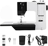 LetCart Sewing Machine, 38-Stitch Double Needle Sewing Machine Compact Lightweight Electric Sewing Kit with Foot Pedal, Electric Manual Drive Speed Control for Beginner Home DIY, Fabric Repair