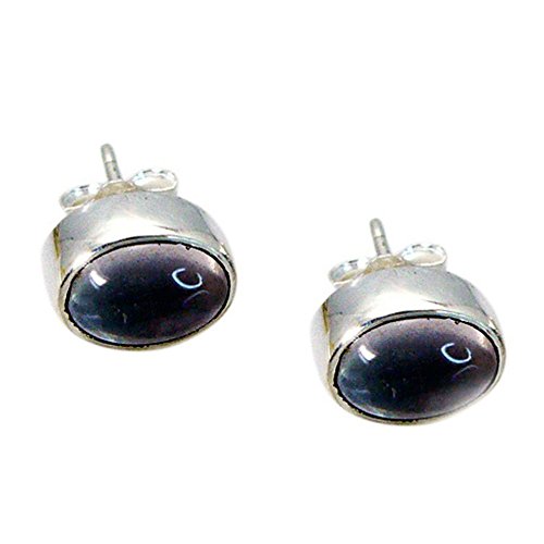 Pendientes de tuerca de plata de cuarzo rosa natural de ley 925 estilo simpal para mujeres