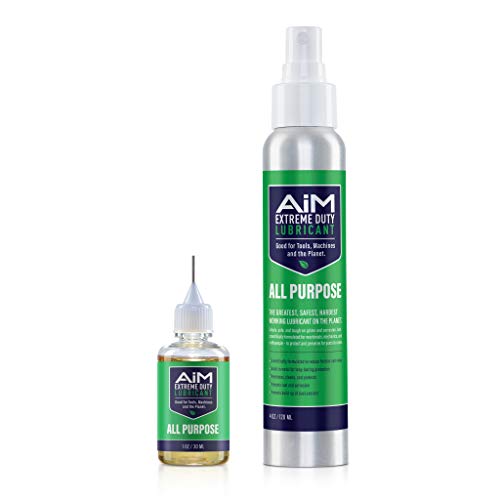 PlanetSafe AIM Extreme Duty Lubricant 1oz + 4oz Bundle, Non-Toxic, Safe, Odorless, Anti-Rust - Best Lube for Metal, Chains, Bearings - All-Purpose Industrial Lubricant