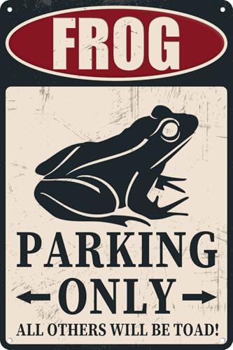 Frog Parking Only Tin Sign Frog �Ǒ��� ���B���e�[�W �J�G�� ���[���T�C�� �ʔ��� �J�G�� ���̂��ׂ� Will Be Toad Sign Cool Stuff Frog Sign ���g�� �J�G�� ���� ���^�� �u���L�Ŕ� 