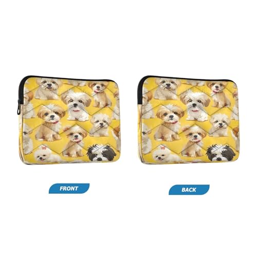 Funda para portátil 13-14 pulgadas impermeable con diseño perros miniatura 2