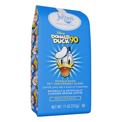 Joffrey’s Coffee - Disney Donald Duck 90th Anniversary Blend, Disney Specialty Coffee Collection, Arabica Ground Coffee, Artisan Medium Roast, Rich & Smooth Taste (Ground, 11oz)