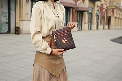 Image of MKFCollection Women's Chocolate Crossbody Handbag