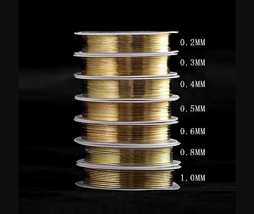 Image of ART IFACT 20 Meters of 0.5mm Brass and Silver Plated Brass String Wire (10 Meters Each) for Craft, Jewellery Making, Beading Wire, Necklace,Imitation Jewellery Parts RUST FREE (Brass and Silver)