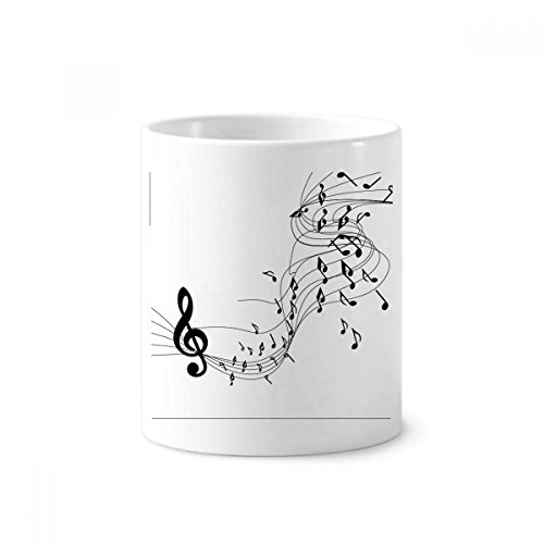 Gobelet notes de musique violet blanc en céramique 350ml, idée cadeau pour musiciens